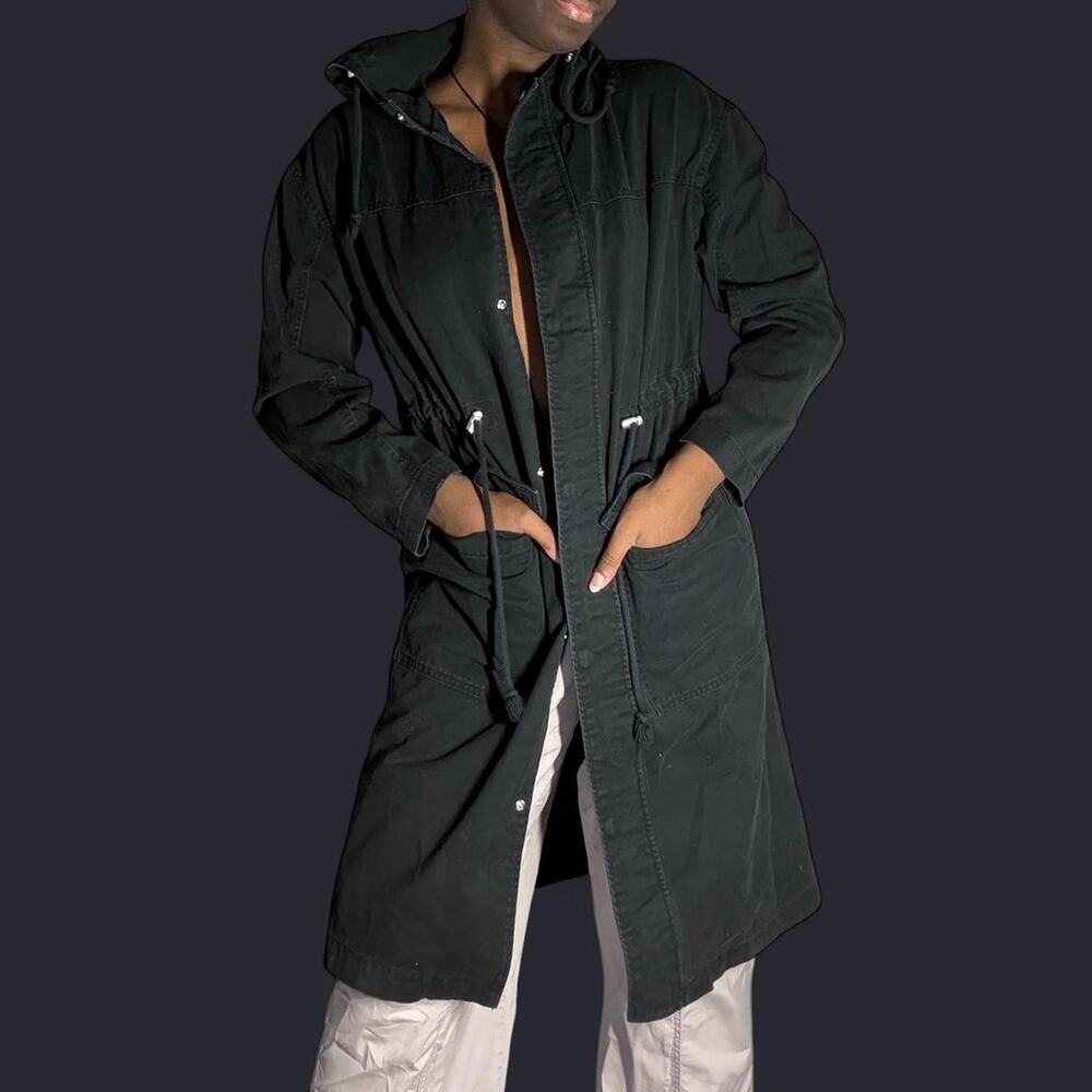 Black lightweight trench coat size small.